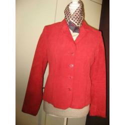 Rood suede jasje / blazer / colbert Arma mt 36