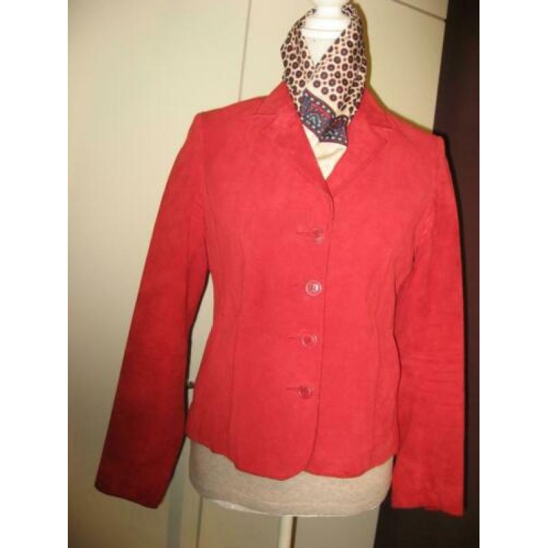 Rood suede jasje / blazer / colbert Arma mt 36