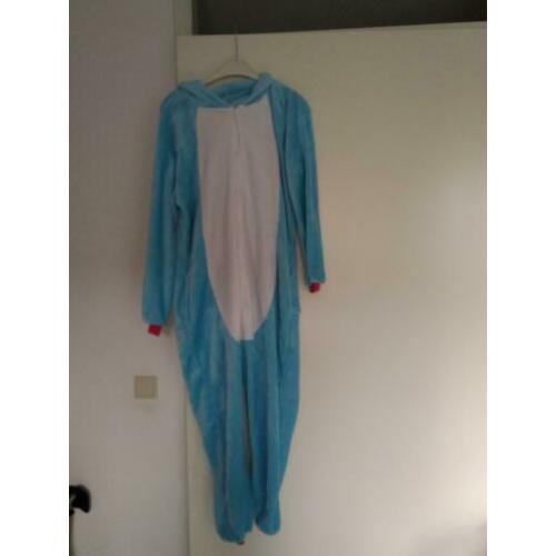 Onesie unicorn blauw 9-11 jaar