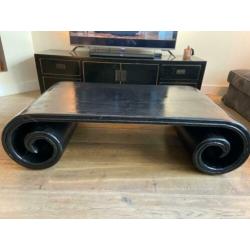 Mooie massief houten Oosterse salontafel (Chinese krultafel)