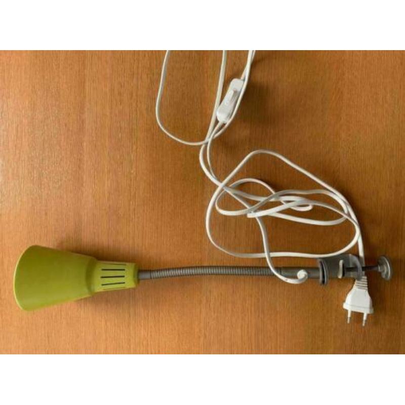 tafellamp met klem spot spotje groen lamp