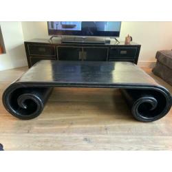 Mooie massief houten Oosterse salontafel (Chinese krultafel)