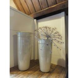 grote vintage vaas, vloervaas, zware kwaliteit, 37 cm
