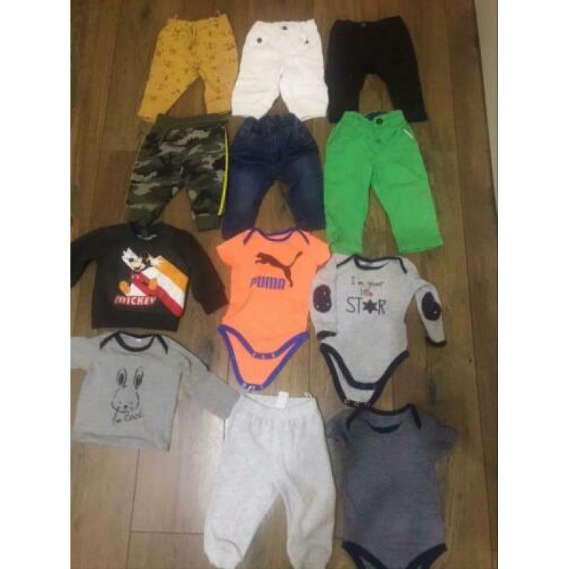Nette jongens kleding pakket maat 68 bestaand uit 12 stuks