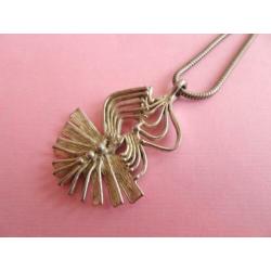 jwg Vintage 60s Modernist design ketting hanger zilver klr