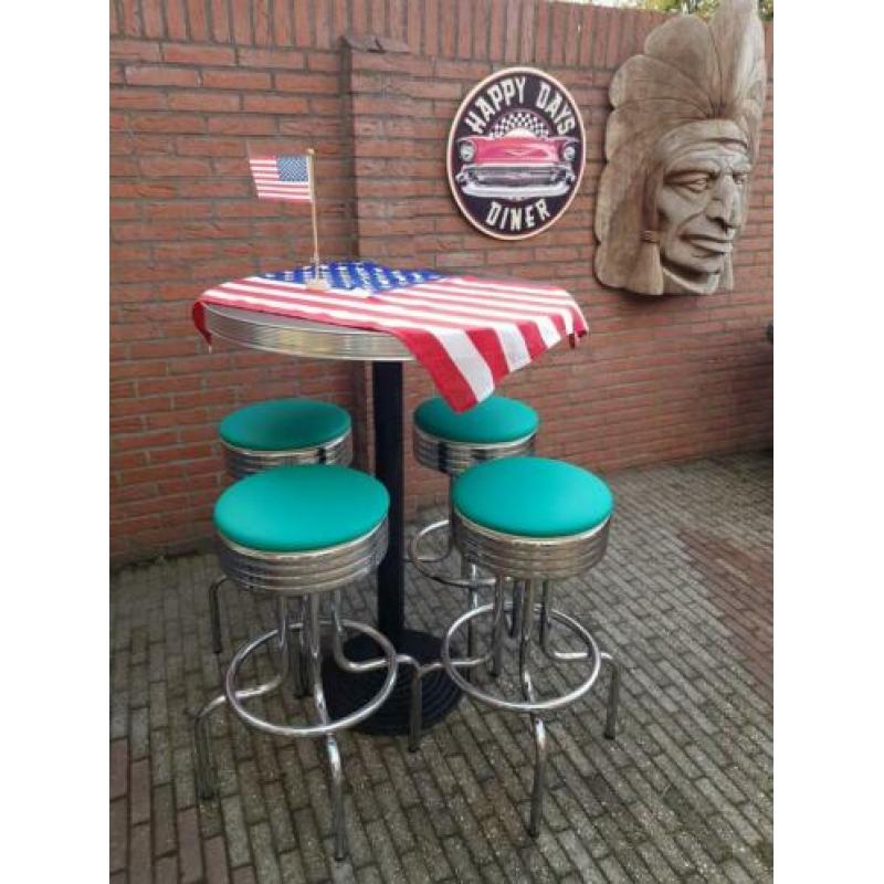Fifties sixties amerikaanse barkrukken bel air bartafel