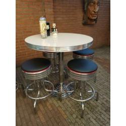 Fifties sixties amerikaanse barkrukken bel air bartafel