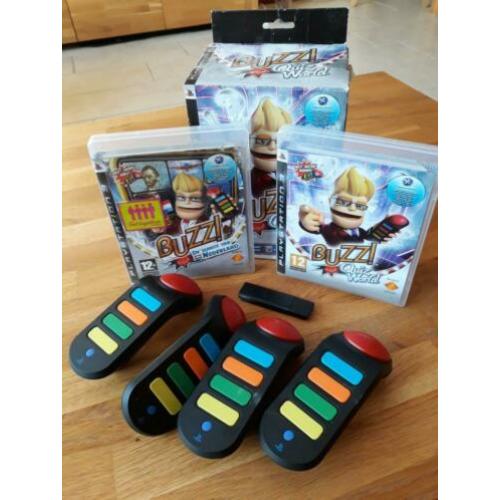 Sony Playstation PS3 Buzz! games en controllers