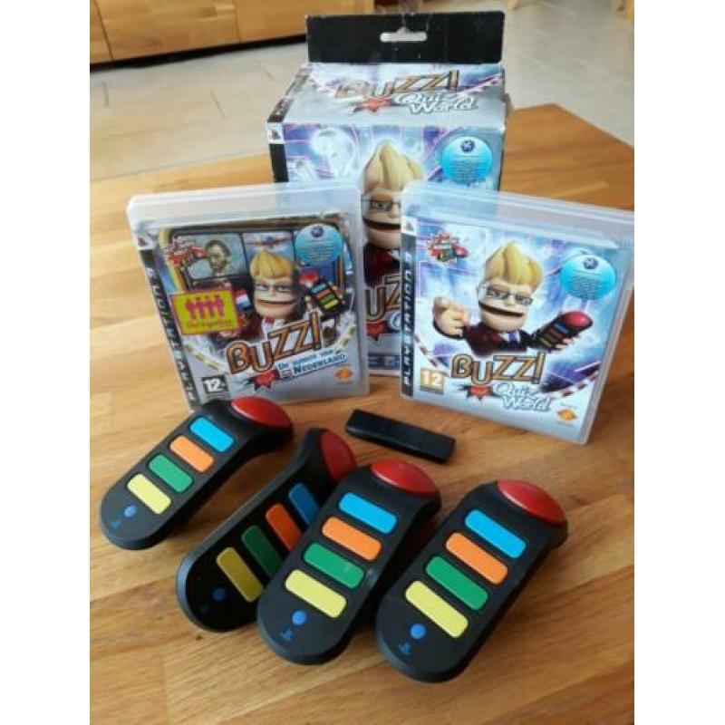 Sony Playstation PS3 Buzz! games en controllers