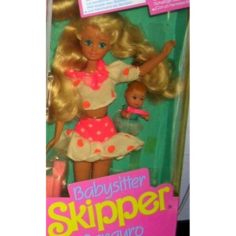 BARBIE, 1990 SKIPPER Babysitter met baby #9433,NRFB,OVP