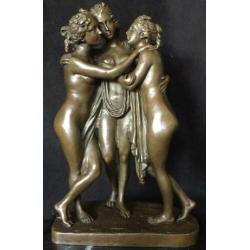 Bronzen Gratien gesigneerd stijlvol zuiver fraai brons