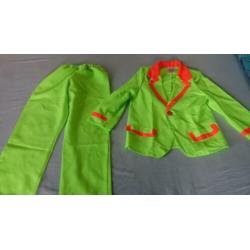 Disco/ felle kleuren verkleedpak maat 140