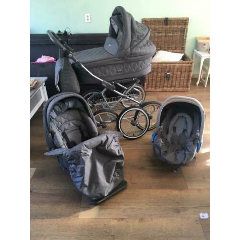 Kinderwagen/wandelwagen roan prestige grijs luchtbanden.