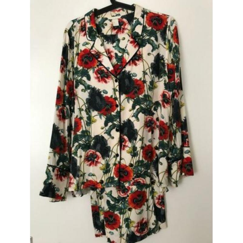 H&M floral pyjama pak blouse maat 38 + broek maat 40