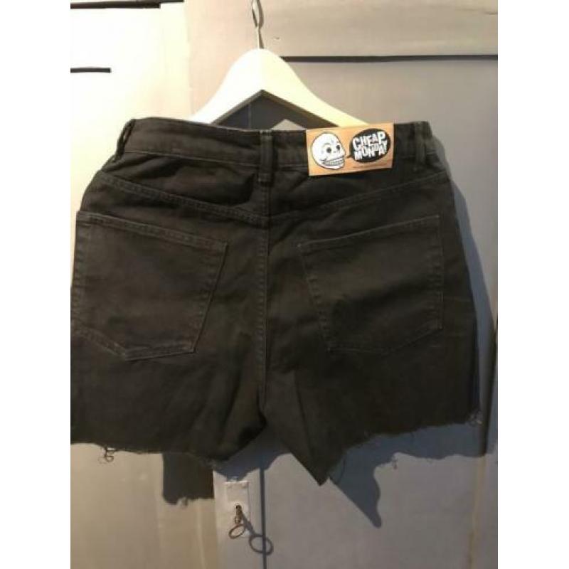 Cheap monday short jeans zwart maat 30