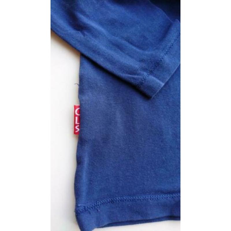 Schitterend, blauw shirt van Claesen's, maat 116 - 122
