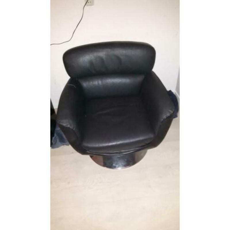 Leren draai Stoel