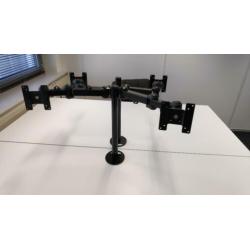 Stevige dubbele monitorarmen
