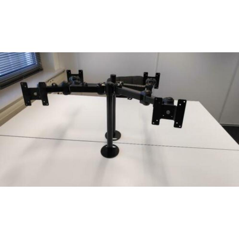 Stevige dubbele monitorarmen