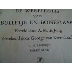 4 stripboeken De wereldreis van Bulletje en Bonestaak