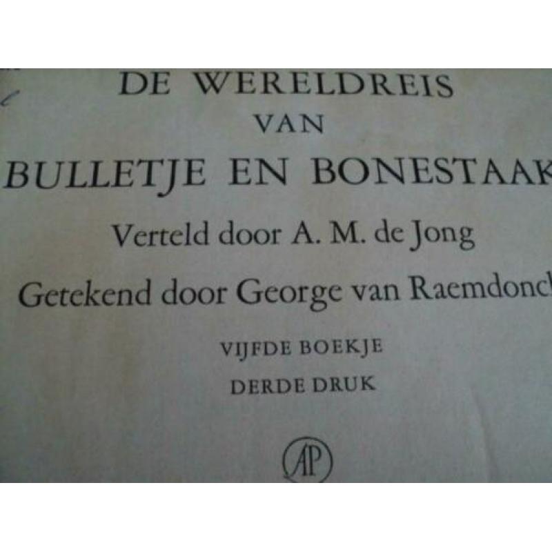 4 stripboeken De wereldreis van Bulletje en Bonestaak