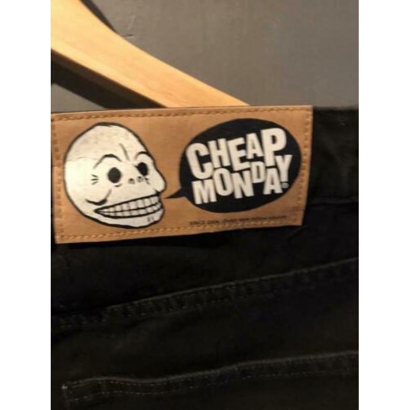 Cheap monday short jeans zwart maat 30