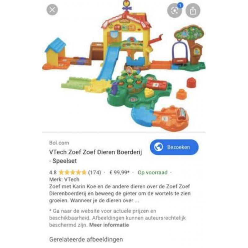 V tech zoef zoef, boerderij, boomhuis en extra dieren