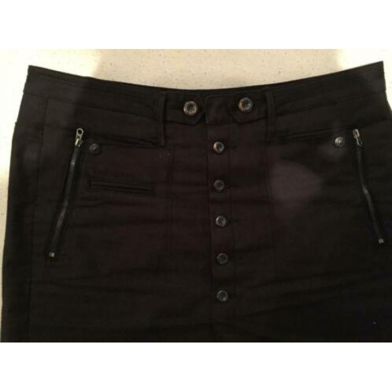 G star zwarte kokerrok NIEUW maat 27 midnight skirt
