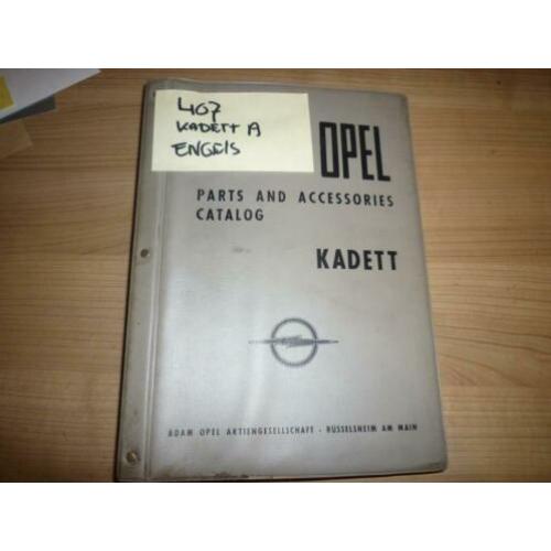 Opel Kadett A onderdelenboek Engels nr 407