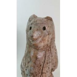 Stenen beeld, Beer, Grizzlybeer, beeldhouwerk 27 cm. 2A14