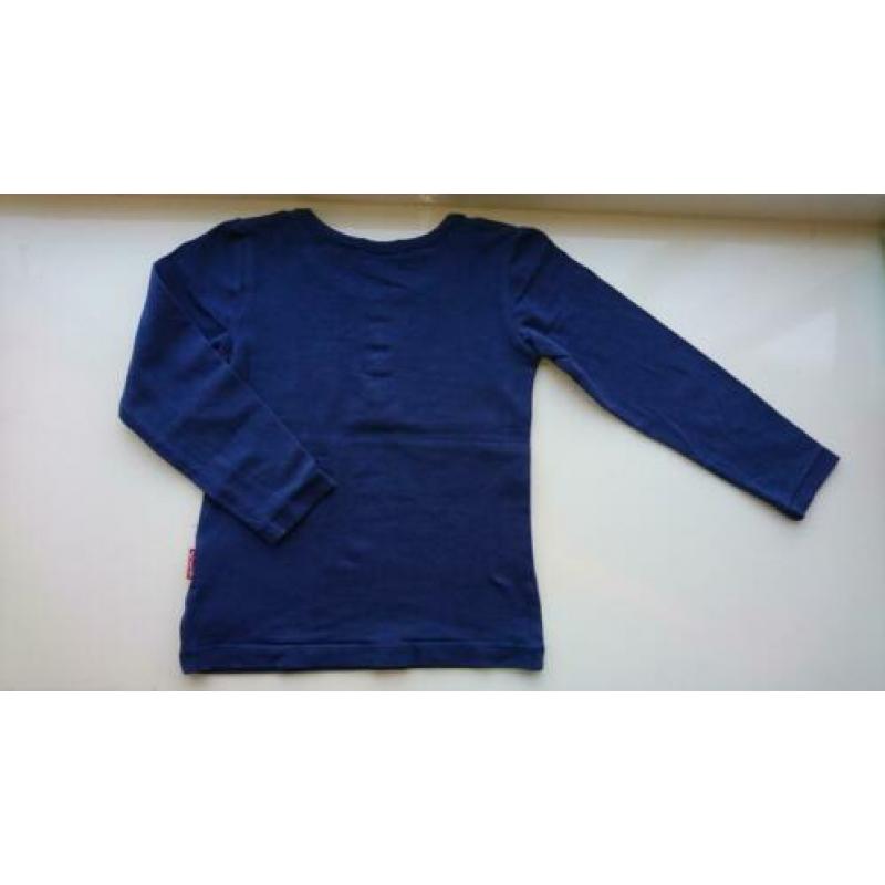 Schitterend, blauw shirt van Claesen's, maat 116 - 122