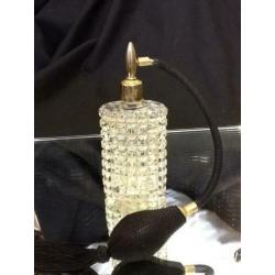 Oude parfumverstuiver ca 14 cm hoog