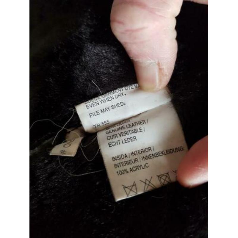 Bruin leren jas, maat 38