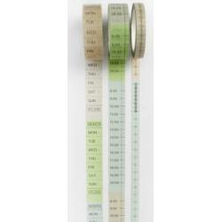 UREN en DAGEN MASKING TAPE. Super handig voor in je AGENDA