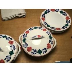 Servies boerenbont