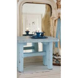 Vensterbankbankje opstapje brocante blauw emaille