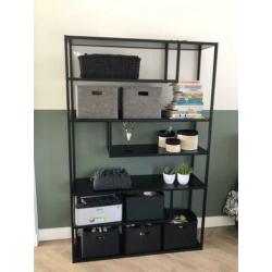Wandkast Woood zwart strak design