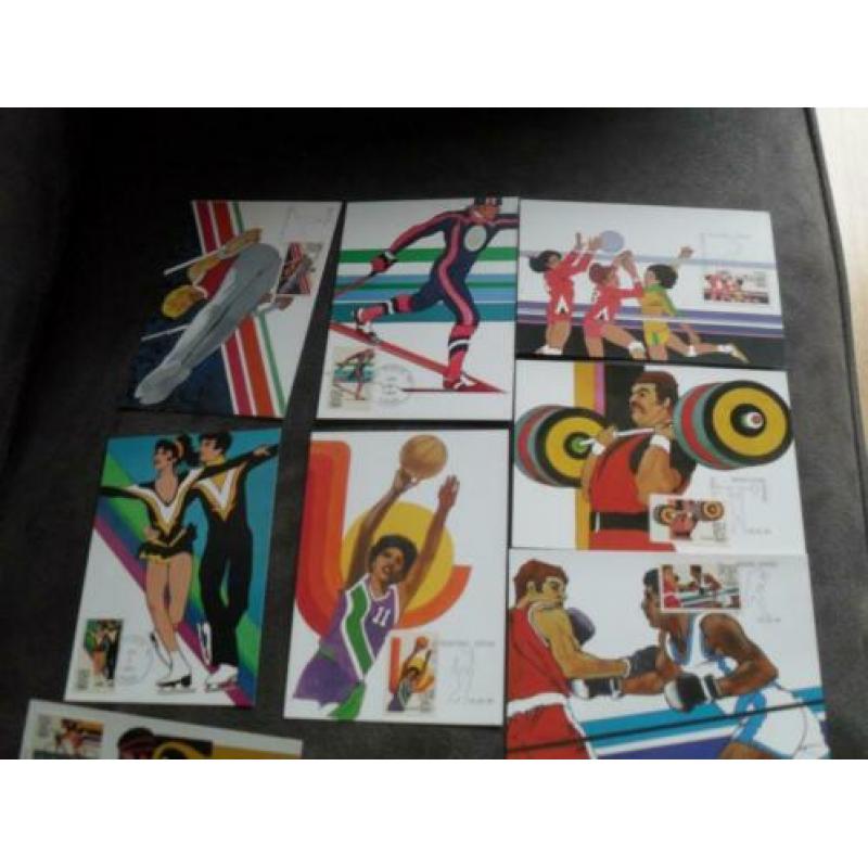 14 kaarten olympische spelen 1984 los angeles postzegels