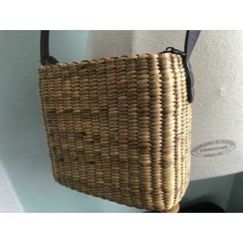 Leuk hip vintage tasje rotan