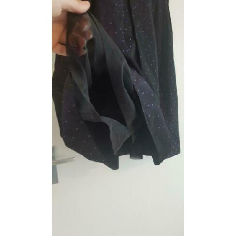 Vintage rok van niendorf in diep paars met stippen maat 42 m