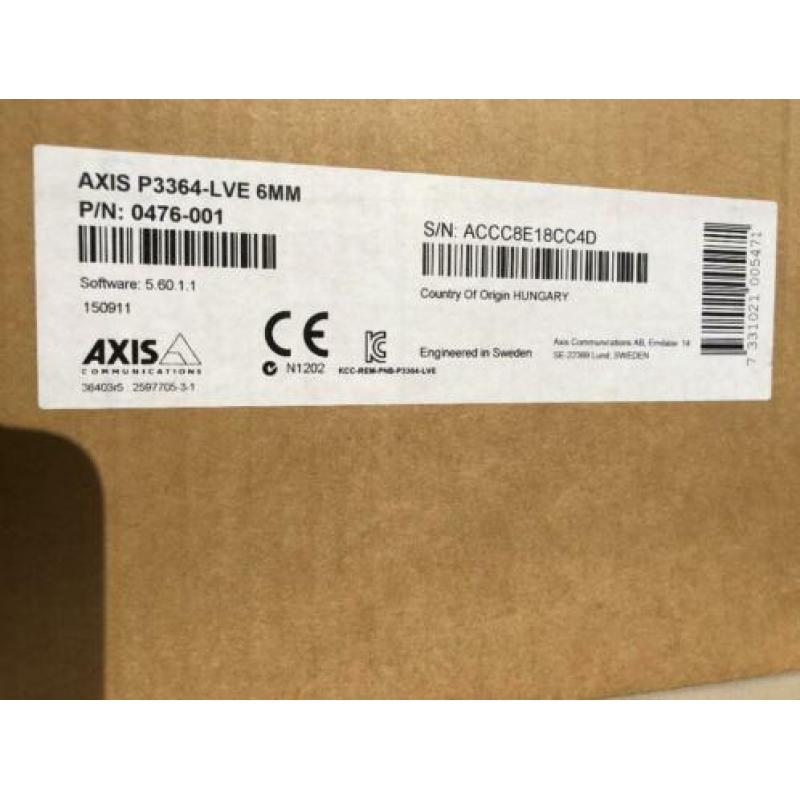 Axis P3364LVE 6mm camera (nieuw in doos)