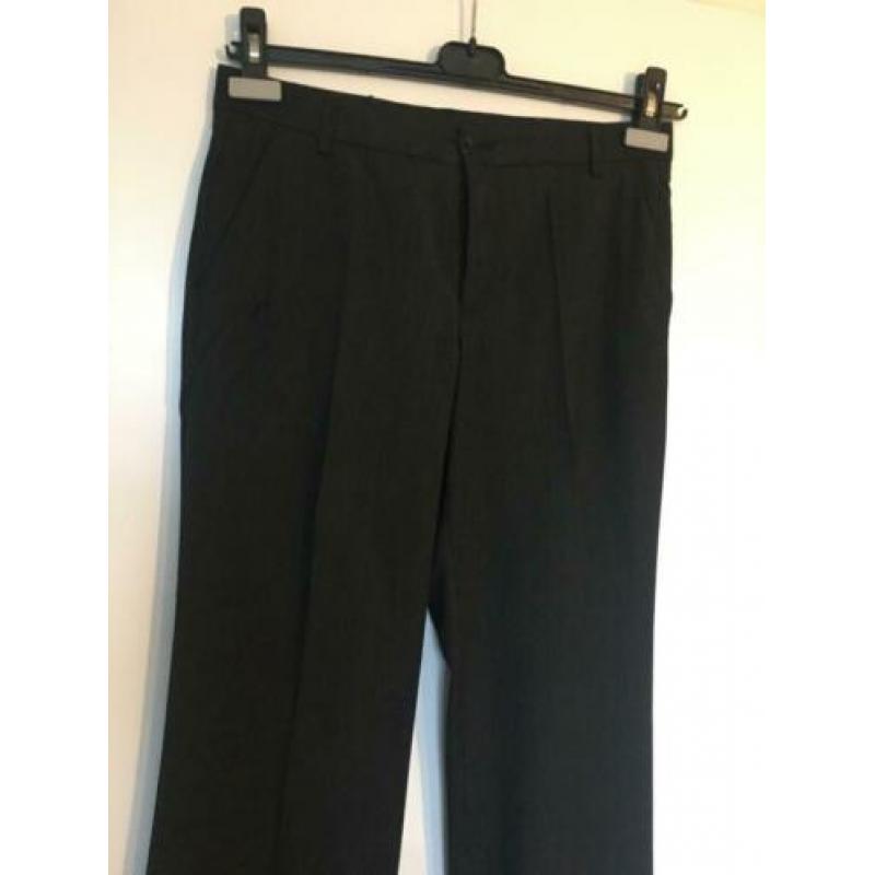 VANILIA ELEMENTS grijze broek met streepje maat 36