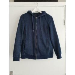 Lekkere gevoerde hoody met teddy stof in blauw van esmara