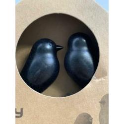 Moods Vogel wasknijper klem zwart peg sparrow