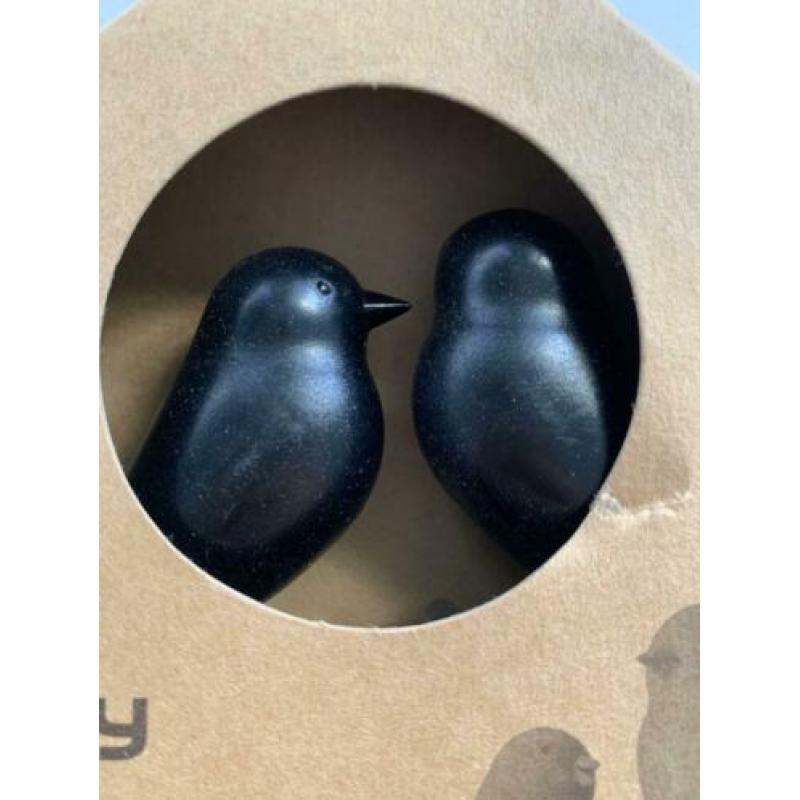Moods Vogel wasknijper klem zwart peg sparrow
