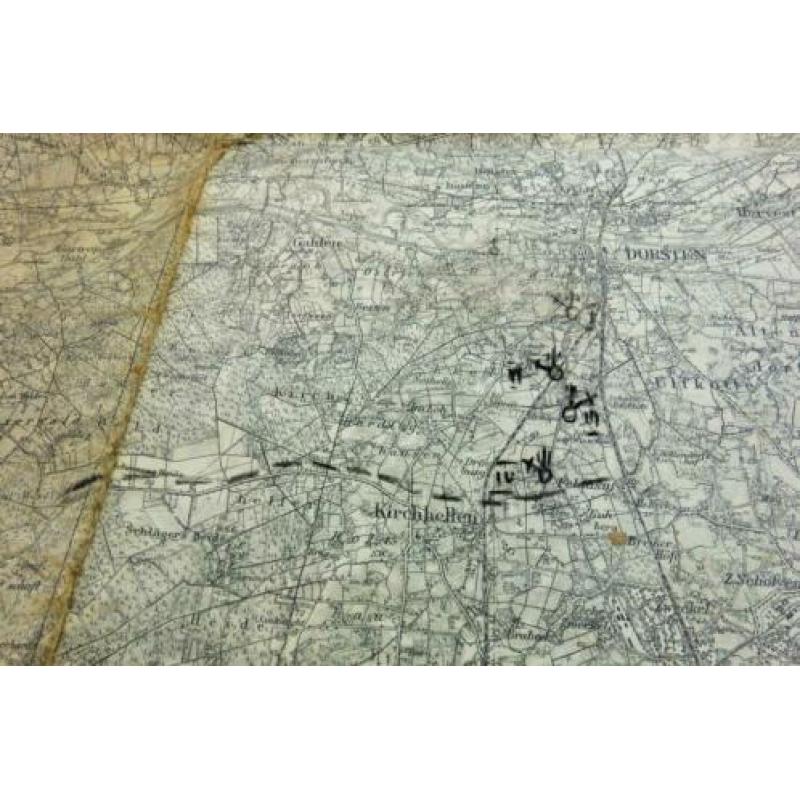 Duitse documenten map met een kaart van kregel -essen
