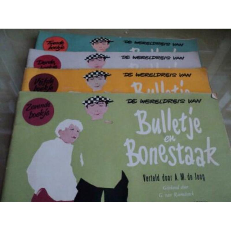 4 stripboeken De wereldreis van Bulletje en Bonestaak