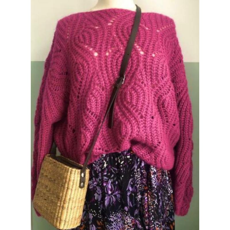 Leuk hip vintage tasje rotan