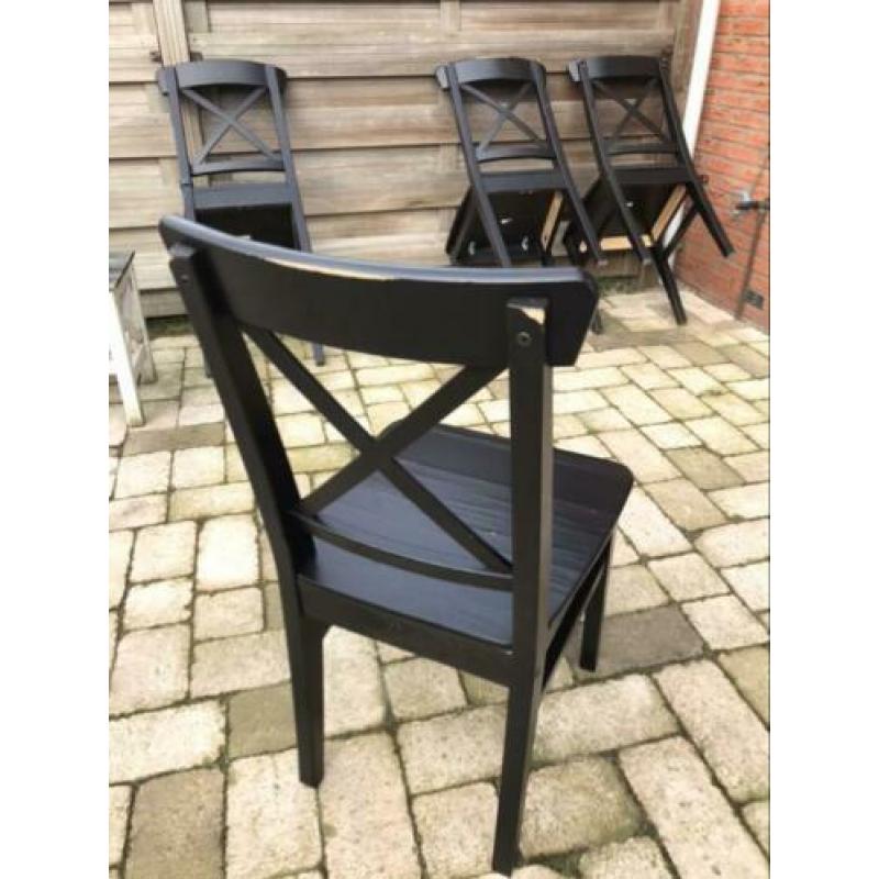 Houten stoelen (4x)