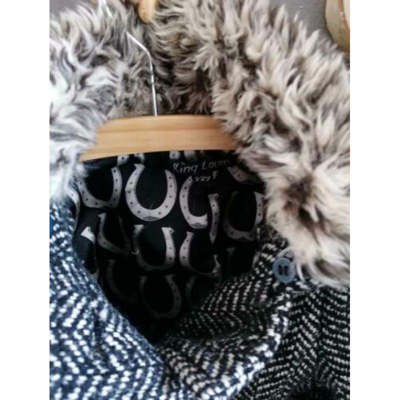King Louie/ Petit Louie winterjas zwart wit